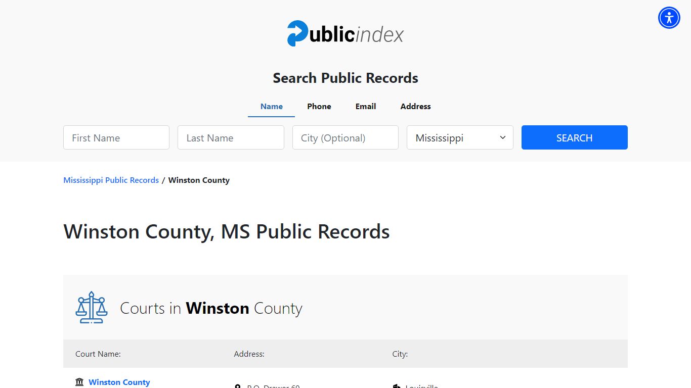 Winston County, MS Public Court, Arrest and Inmate Records - ThePublicIndex